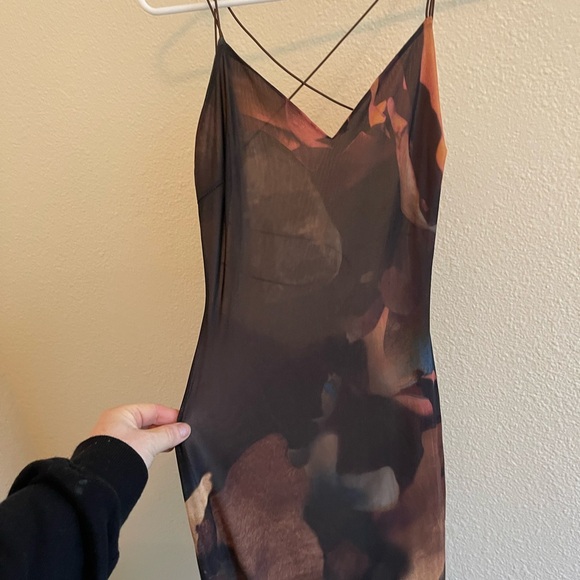 Lovely Day Black and Brown Maxi Dress - Picture 2 of 4